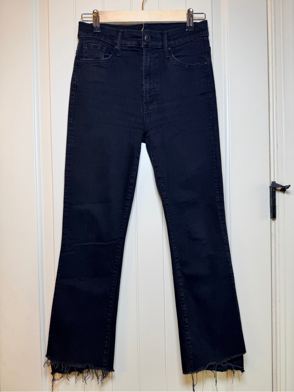 MOTHER The Insider Crop Step Fray in Not Guilty Size 27 Raw Hem